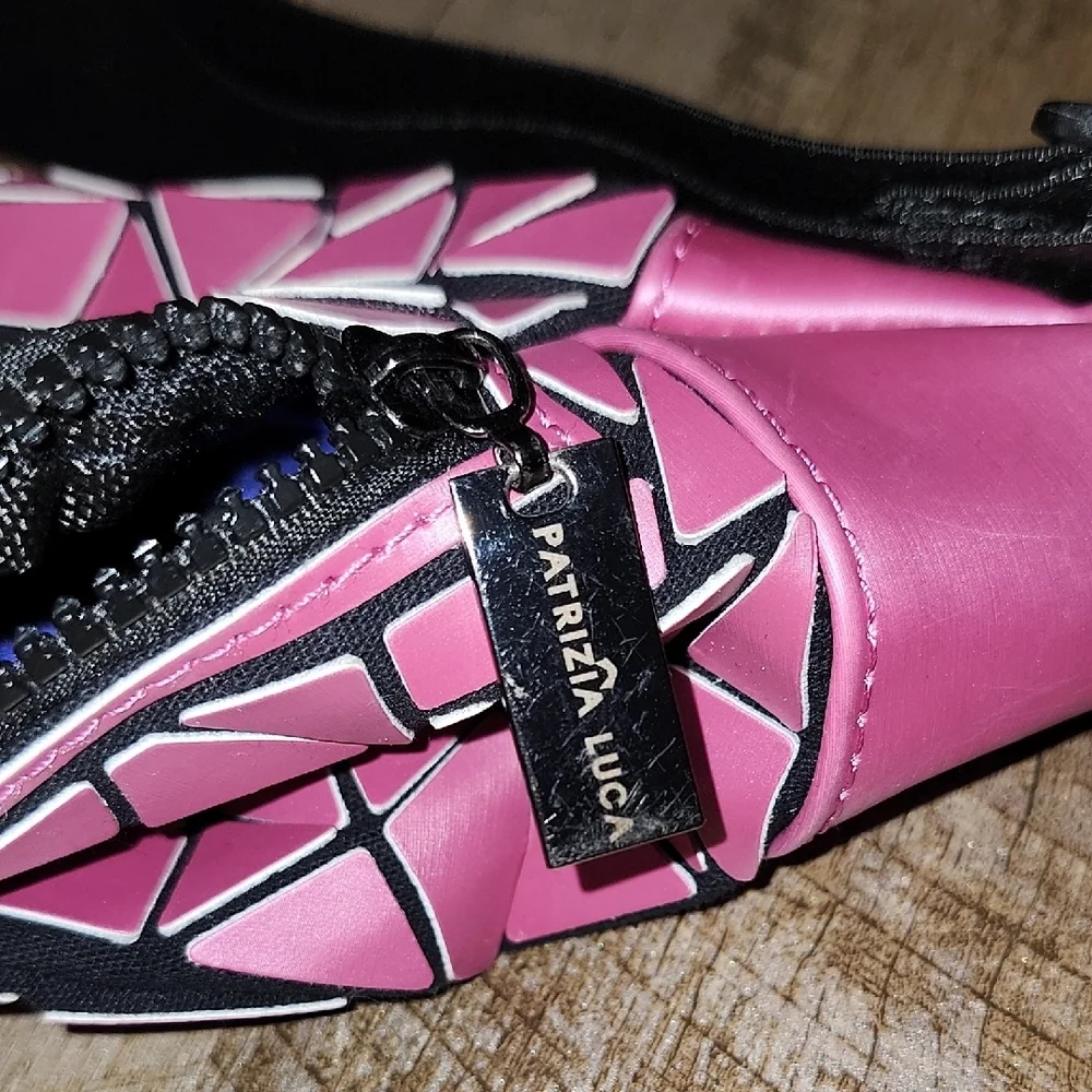 Patrizia Luca Pink and Black Geometric Bag - Picture 8 of 10